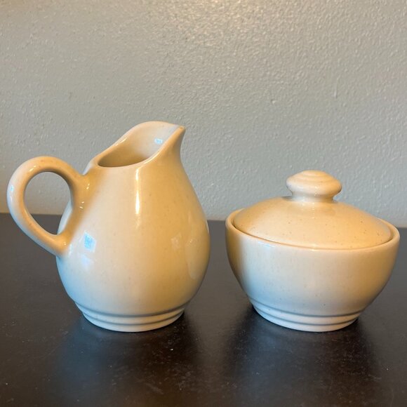 PFALTZGRAFF Set of Cappuccino Pattern Creamer Pitcher & Sugar Bowl with Lid - Picture 1 of 11